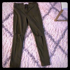 Olive/Army Green Gap skinny Jeans Size 26